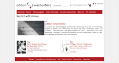 Desktop Screenshot of edition-zwischentoene.de